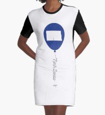 North Dakota State Blue Balloon Graphic T-Shirt Dress