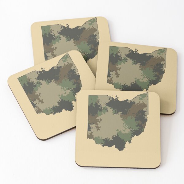 Item preview, Ohio Camouflage Map State Outline Design designed and sold by d247.