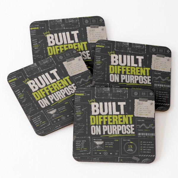 Item preview, Built Different on Purpose | Motivational Grindset Typography Poster | Self Improvement Wall Art designed and sold by NBT-NOVA.