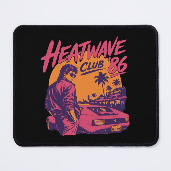 Item preview, Heatwave Club ’86 – Retro Miami Synthwave Sunset Car Graphic T-Shirt designed and sold by wmhtees.
