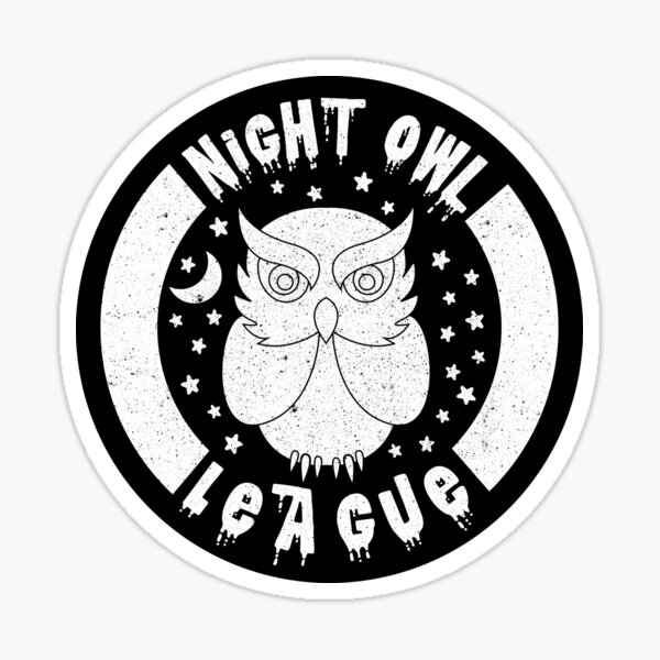Item preview, Night Owl League - WHITE designed and sold by Printables Passions.