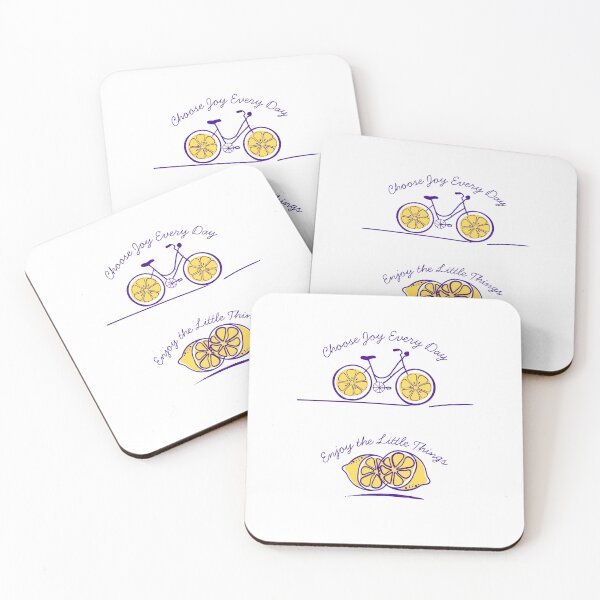 Item preview, Choose Joy Every Day Cute Lemon Bicycle Aesthetic designed and sold by KaBaRen.
