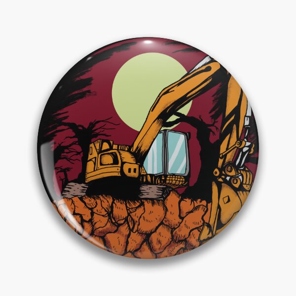 Item preview, Excavator on night designed and sold by damnoverload.