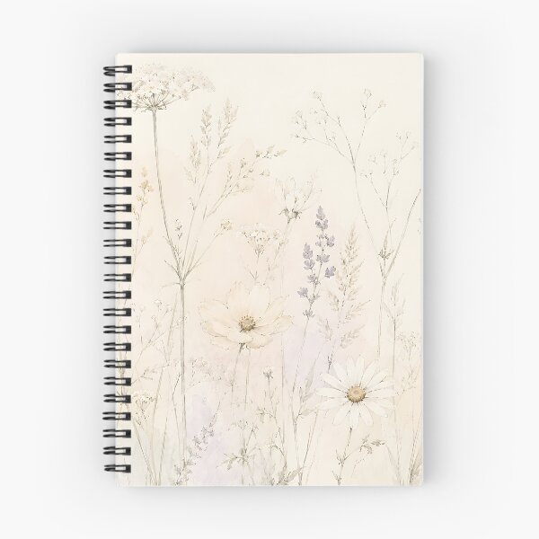 Item preview, Delicate Watercolor Wildflower Meadow Aesthetic Cream Floral designed and sold by ChubbyGoong.