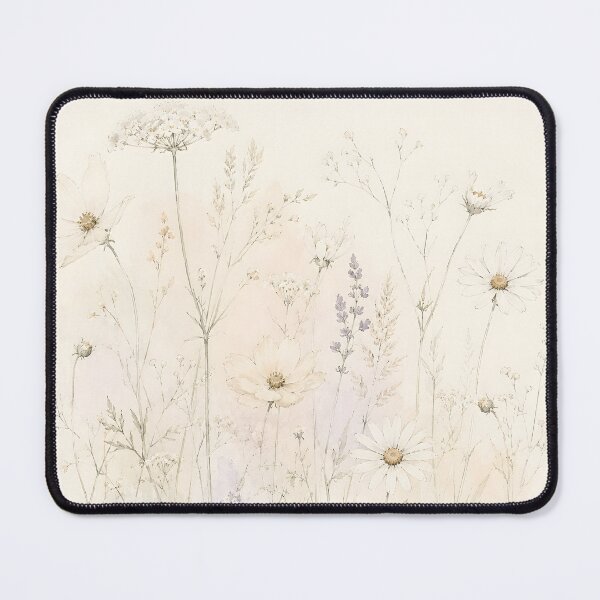 Item preview, Delicate Watercolor Wildflower Meadow Aesthetic Cream Floral designed and sold by ChubbyGoong.