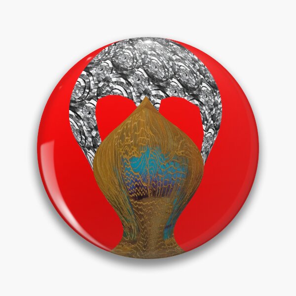 Item preview, Aluminum Head With Mask - Abstract Surrealist Metalic Art designed and sold by MAMA LXXVIII: Art by Marsailhe Milward.