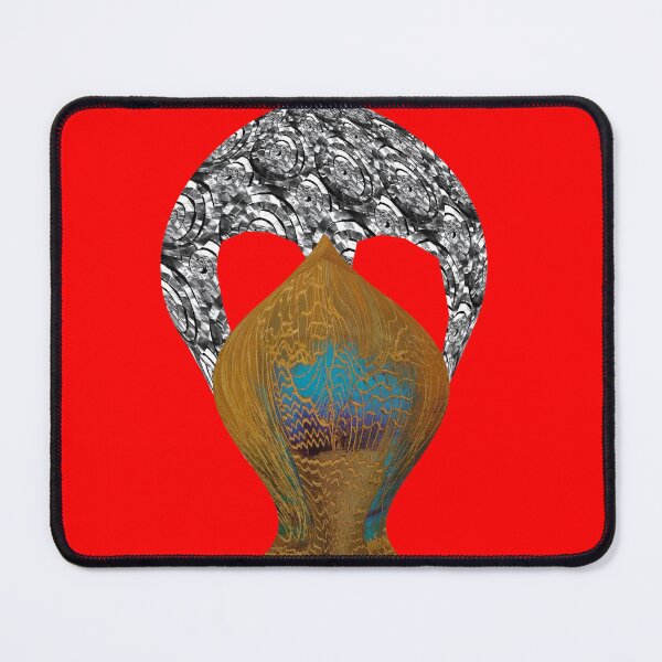 Item preview, Aluminum Head With Mask - Abstract Surrealist Metalic Art designed and sold by MAMA LXXVIII: Art by Marsailhe Milward.