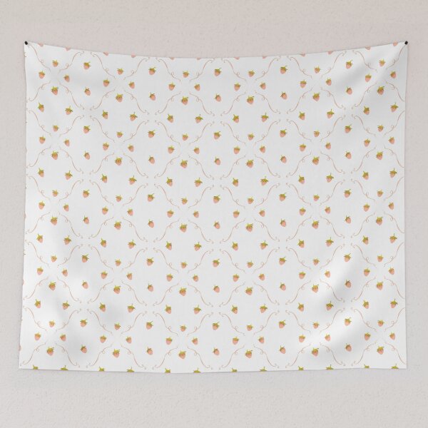 Item preview, Cottagecore strawberry print designed and sold by pinkyfish1010.