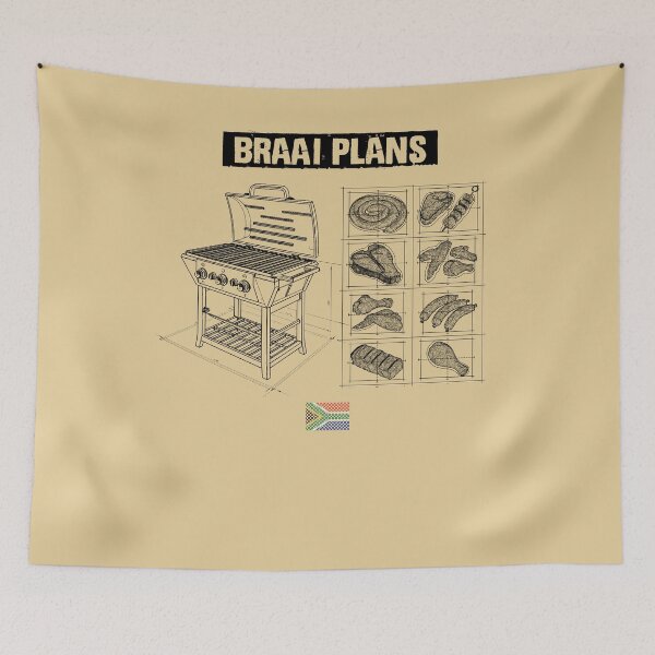 Item preview, South African Braai Plans BBQ Grill Meat Lover designed and sold by d247.
