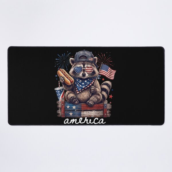 Item preview, American Funny Patriotic Raccoon 250 Years 4th of July  designed and sold by MatherFisher.