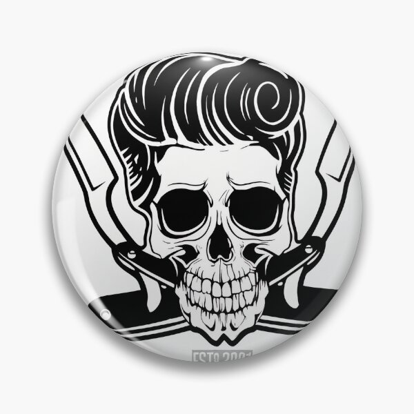 Item preview, Distressed Skull Barber Rock Emblem Graphic designed and sold by myfiOriginals.