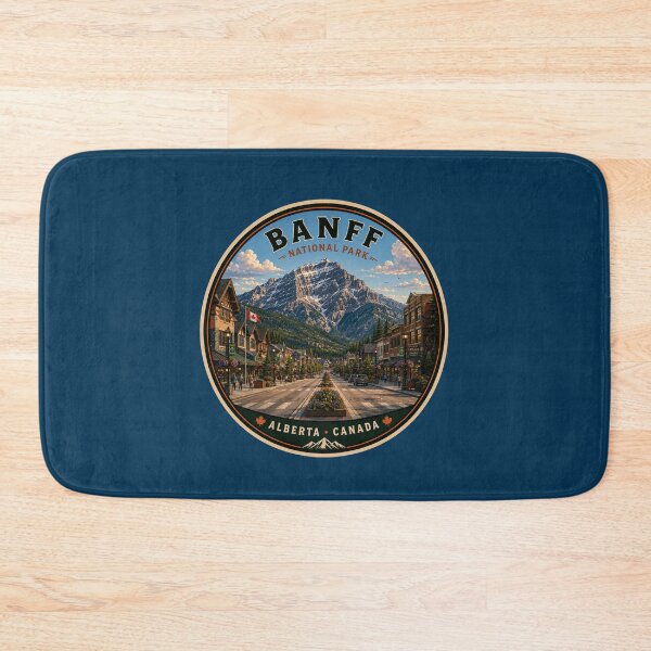 Item preview, Banff National Park Badge | Banff Avenue & Cascade Mountain | Alberta Canada designed and sold by Swanny's Custom T-shirt and Gift Designs.