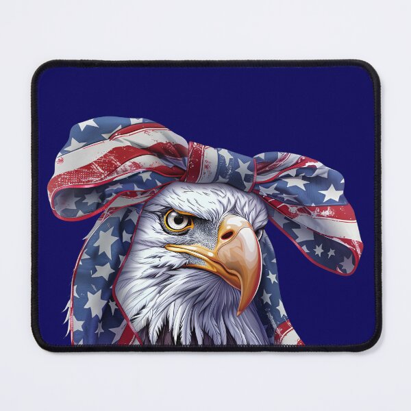 Item preview, Patriotic Bald Eagle with Coquette USA Flag Bow designed and sold by NotasCreativa.