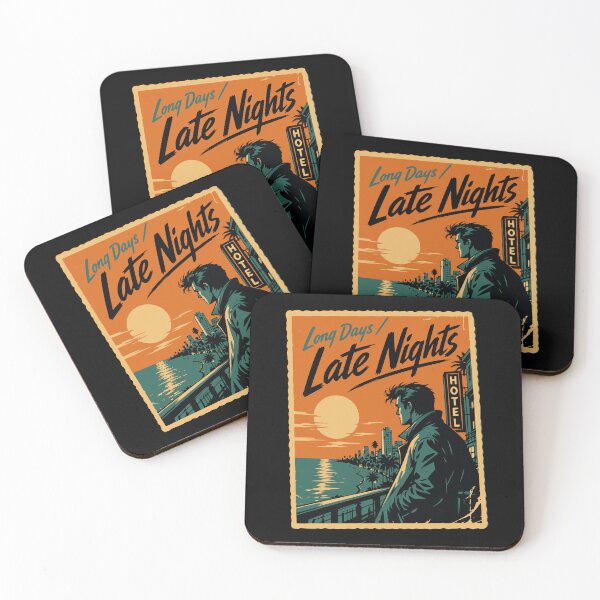 Item preview, Long Days Late Nights Retro Vintage Motel Graphic designed and sold by wmhtees.