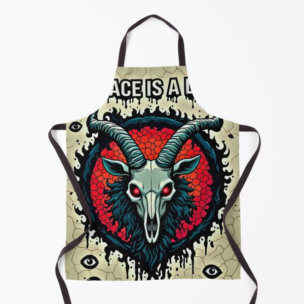Item preview, Peace Is a Lie Occult Goat Skull Dark Fantasy designed and sold by Neer arts.
