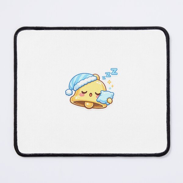 Item preview, Sleepy Notification Bell Sticker Kawaii Tech Aesthetic for Introverts & Digital Users designed and sold by CutePrintCorner.