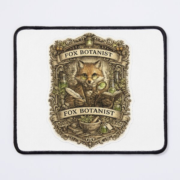 Item preview, Fox Botanist | Vintage Botanical Society Emblem | Cottagecore Naturalist & Plant Lover Art designed and sold by MrDev.