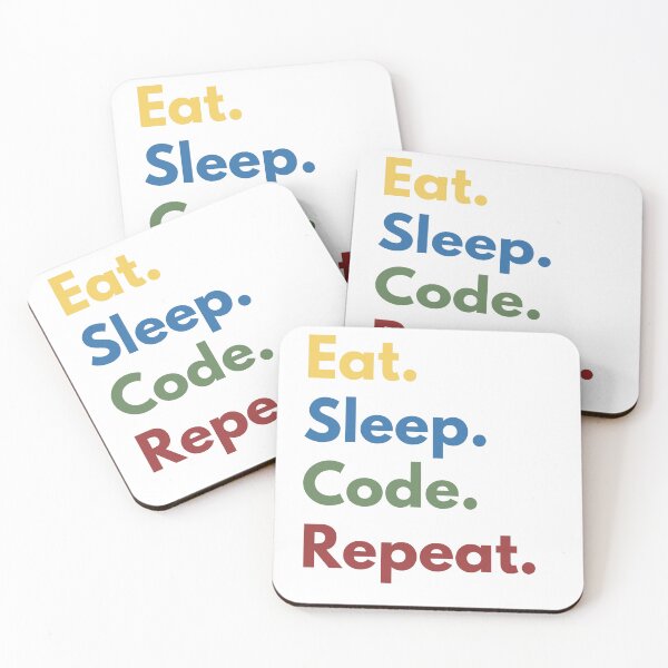 Item preview, Eat. Sleep. Code. Repeat. – Digital Life Programmer Typography Design designed and sold by StudioAyinla.