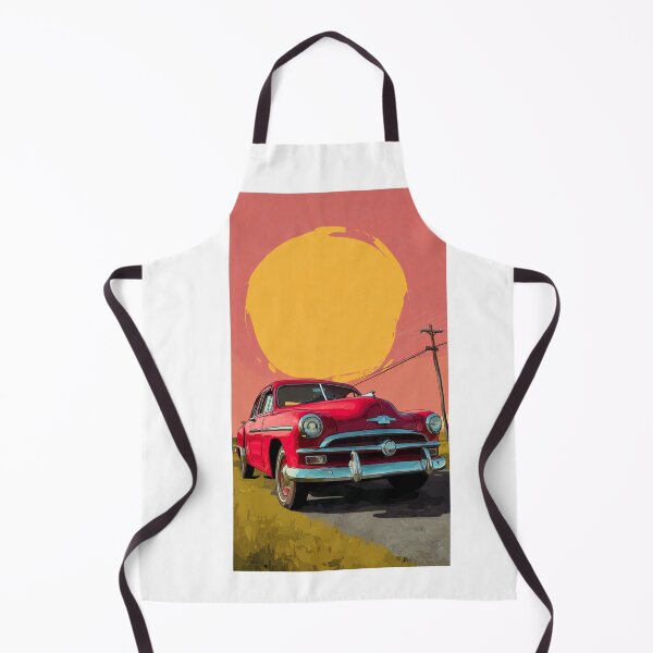Item preview, Retro Red Vintage Car Cartoon with Sun - Classic Automobile Art designed and sold by Larrysamdesign.