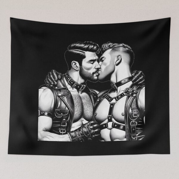 Item preview, Desire Leather Gay Pride Graphic Art Design designed and sold by ItsAKinkThing.