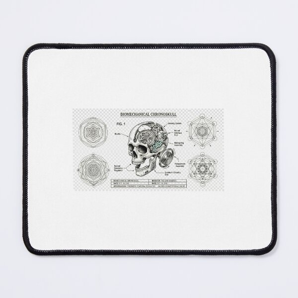Item preview, Biomechanical Chronoskull Cyberpunk Patent Design designed and sold by Create Your Own Reality.