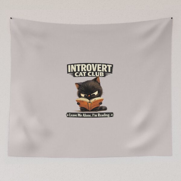 Item preview, Introvert Cat Club Shirt, Leave Me Alone I'm Reading Cat Lover Gift, Black Cat Reading Book, Funny Introvert Cat Design designed and sold by PrintAura15.