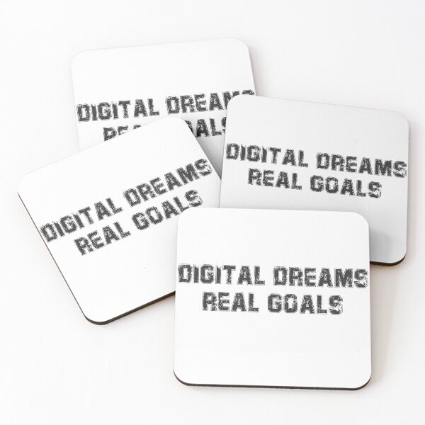 Item preview, Digital Dreams, Real Goals – Motivational Future Tech Typography Design designed and sold by StudioAyinla.