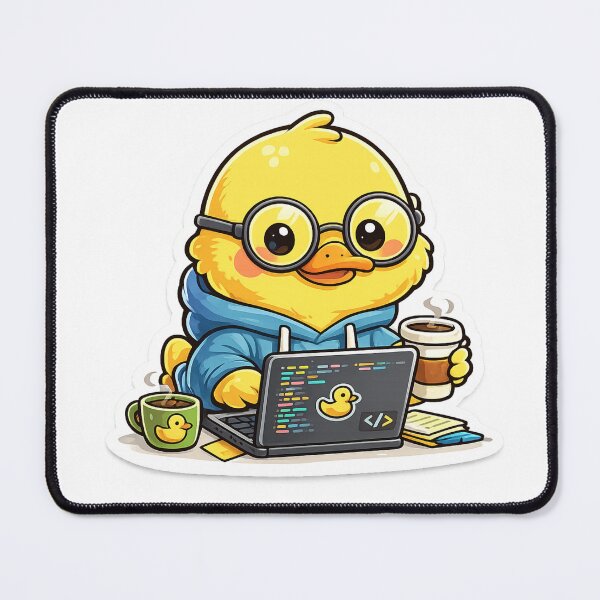 Item preview, Cute Coding Duck Programmer Sticker designed and sold by NexusPixels.