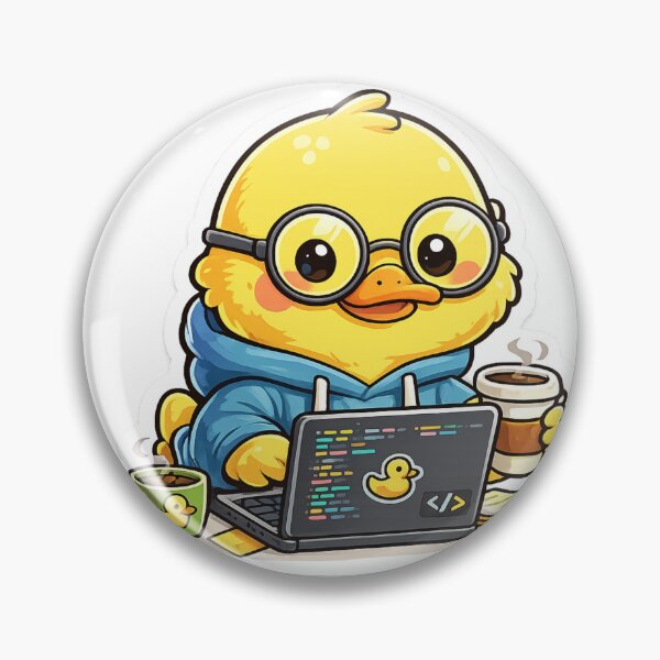 Item preview, Cute Coding Duck Programmer Sticker designed and sold by NexusPixels.