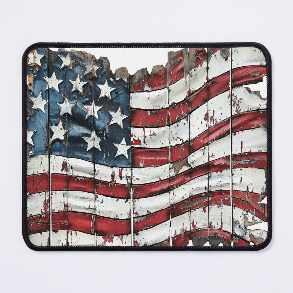 Item preview, Rustic USA Flag Distressed Wood and Metal Aesthetic designed and sold by NotasCreativa.