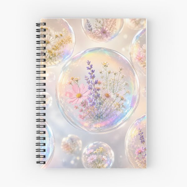 Item preview, Whimsical Flower Filled Soap Bubbles Iridescent Pastel Floral Fantasy designed and sold by ChubbyGoong.