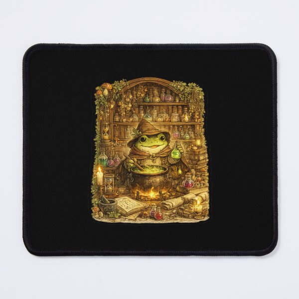 Item preview, Frog Potion Brewer | Cozy Fantasy Alchemist Frog Sticker | Magical Cottagecore Potion Maker Art designed and sold by MrDev.