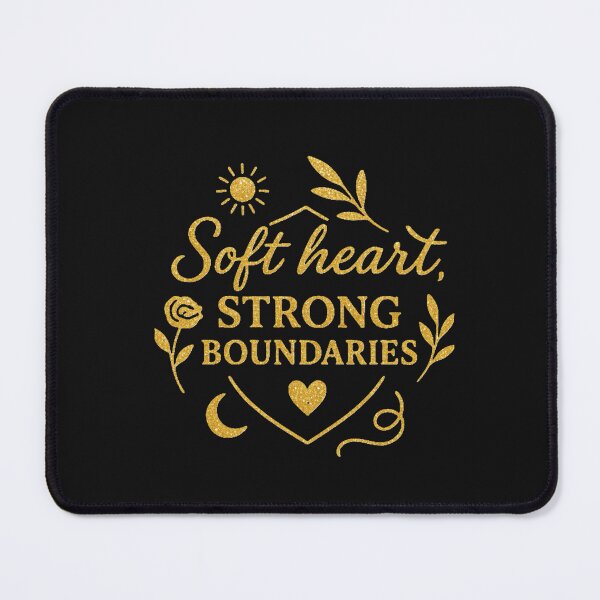 Item preview,  Soft Heart Strong Boundaries human Empowerment Self Love Quote design designed and sold by Soft Strength Studio.