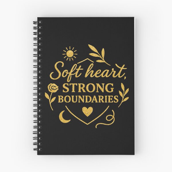 Item preview,  Soft Heart Strong Boundaries human Empowerment Self Love Quote design designed and sold by Soft Strength Studio.
