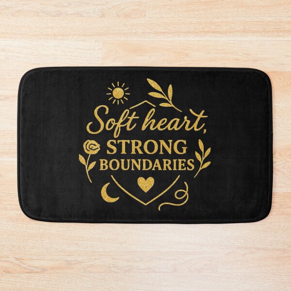 Item preview,  Soft Heart Strong Boundaries human Empowerment Self Love Quote design designed and sold by Soft Strength Studio.