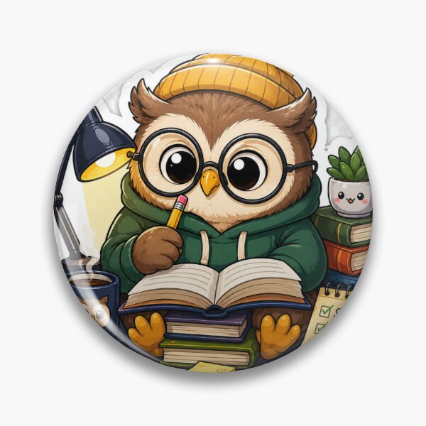 Item preview, Cute Study Owl Focus Sticker designed and sold by NexusPixels.