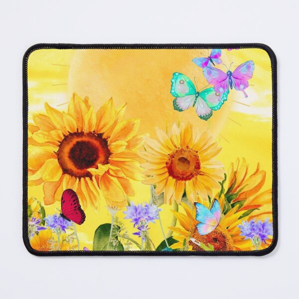 Item preview, Butterfly Garden-Colorful Sunflower and Butterfly Vibrant Artwork designed and sold by SacredPathHealingArt.