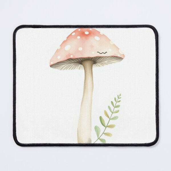 Item preview, Cute Watercolor Mushroom with Fern Wall Art designed and sold by Jade Ado.