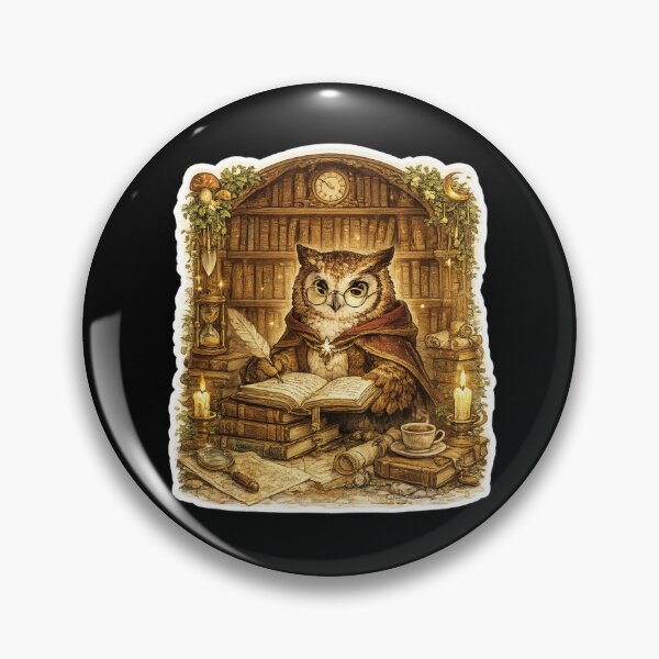 Item preview, Owl Librarian | Cozy Fantasy Library Owl Sticker | Book Lover & Dark Academia Art designed and sold by MrDev.