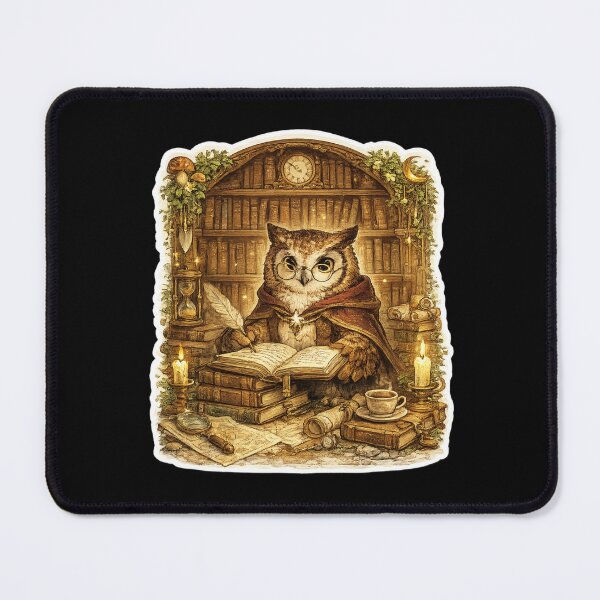 Item preview, Owl Librarian | Cozy Fantasy Library Owl Sticker | Book Lover & Dark Academia Art designed and sold by MrDev.