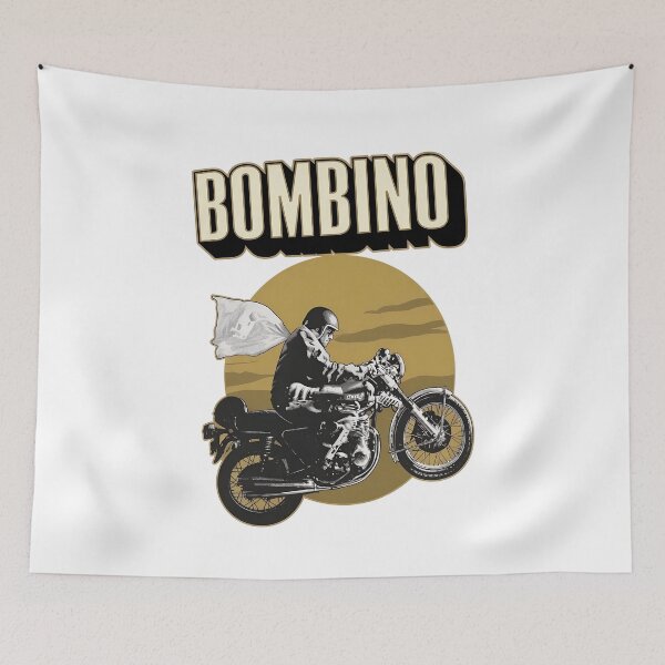 Item preview, BOMBINO Retro Rider Motorcycle Sun Graphic designed and sold by msolgray.