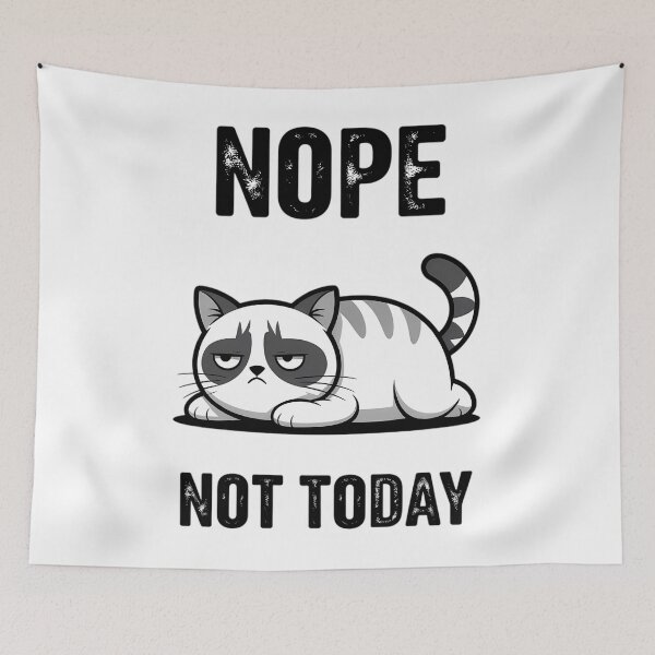 Item preview, Lazy Cat Graphic Nope Not Today designed and sold by sailorjessiArt.