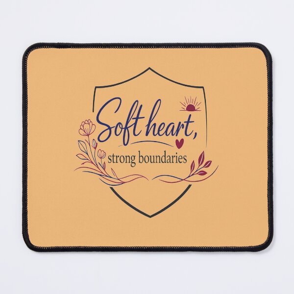 Item preview, Soft Heart Strong Boundaries human Empowerment Self Love Quote design designed and sold by Soft Strength Studio.