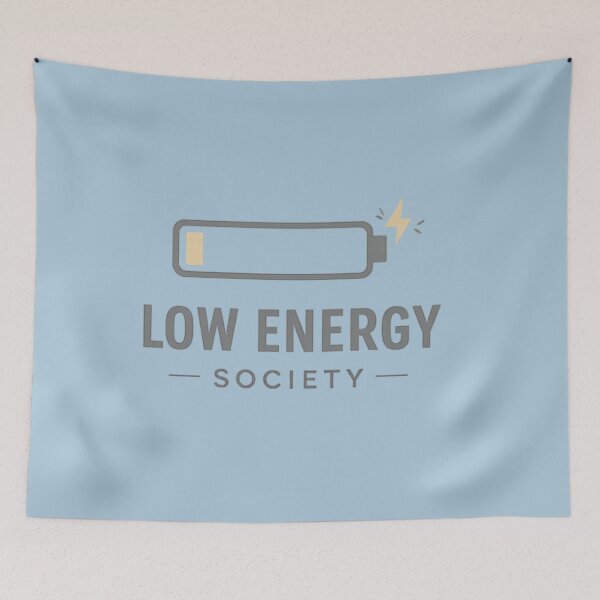 Item preview, Low Energy Society Badge – Funny Low Battery Introvert Humor, Minimalist Burnout Meme designed and sold by MagicMakerPh⭐⭐⭐⭐⭐.