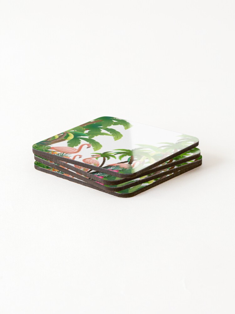 Thumbnail 4 of 5, Coasters (Set of 4), TROPICAL designed and sold by InkByDP.