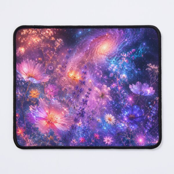 Item preview, Cosmic Galaxy Wildflower Meadow Glowing Celestial Fantasy Floral designed and sold by ChubbyGoong.