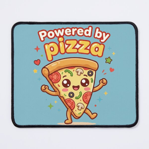 Item preview, Cute Pizza Sticker | Kawaii Food Cartoon Design | “Powered by Pizza” Funny Art designed and sold by morning sun.
