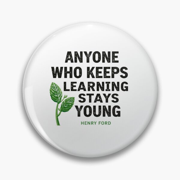 Item preview, Keep Learning to Stay Young - Minimalist Quote Design Green Sprout designed and sold by AmoebaPress.