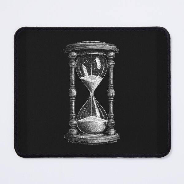 Item preview, Black and White Hourglass Time Gothic Art designed and sold by inkoutninja.