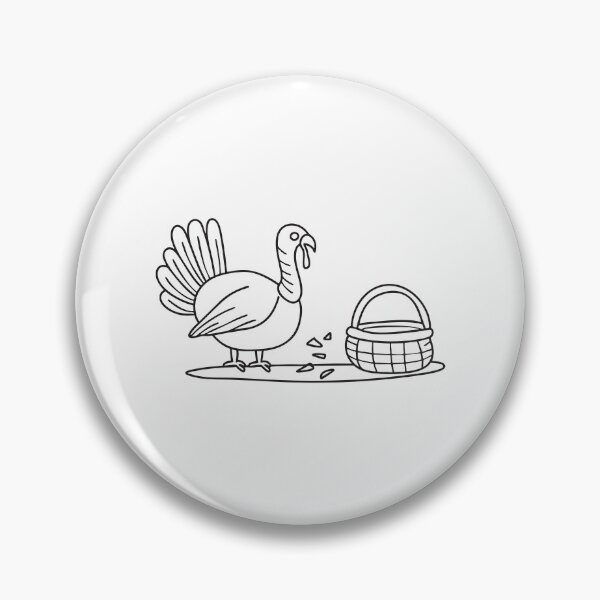 Item preview, Turkey Standing Beside Cracked Basket designed and sold by rasagamastore.